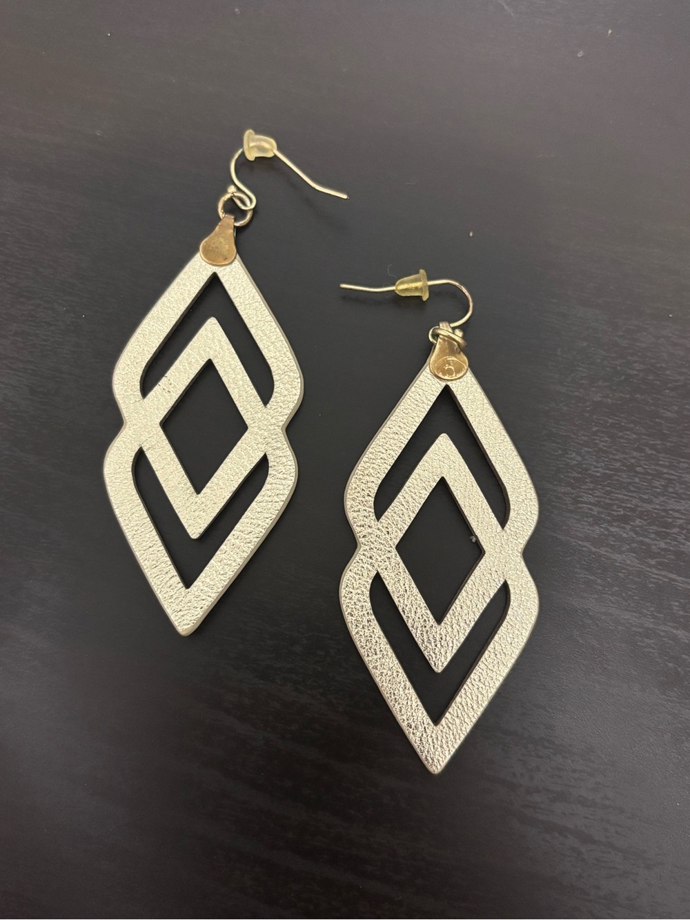 Gold Tone Geometric Drop Earrings - Women Jewelry